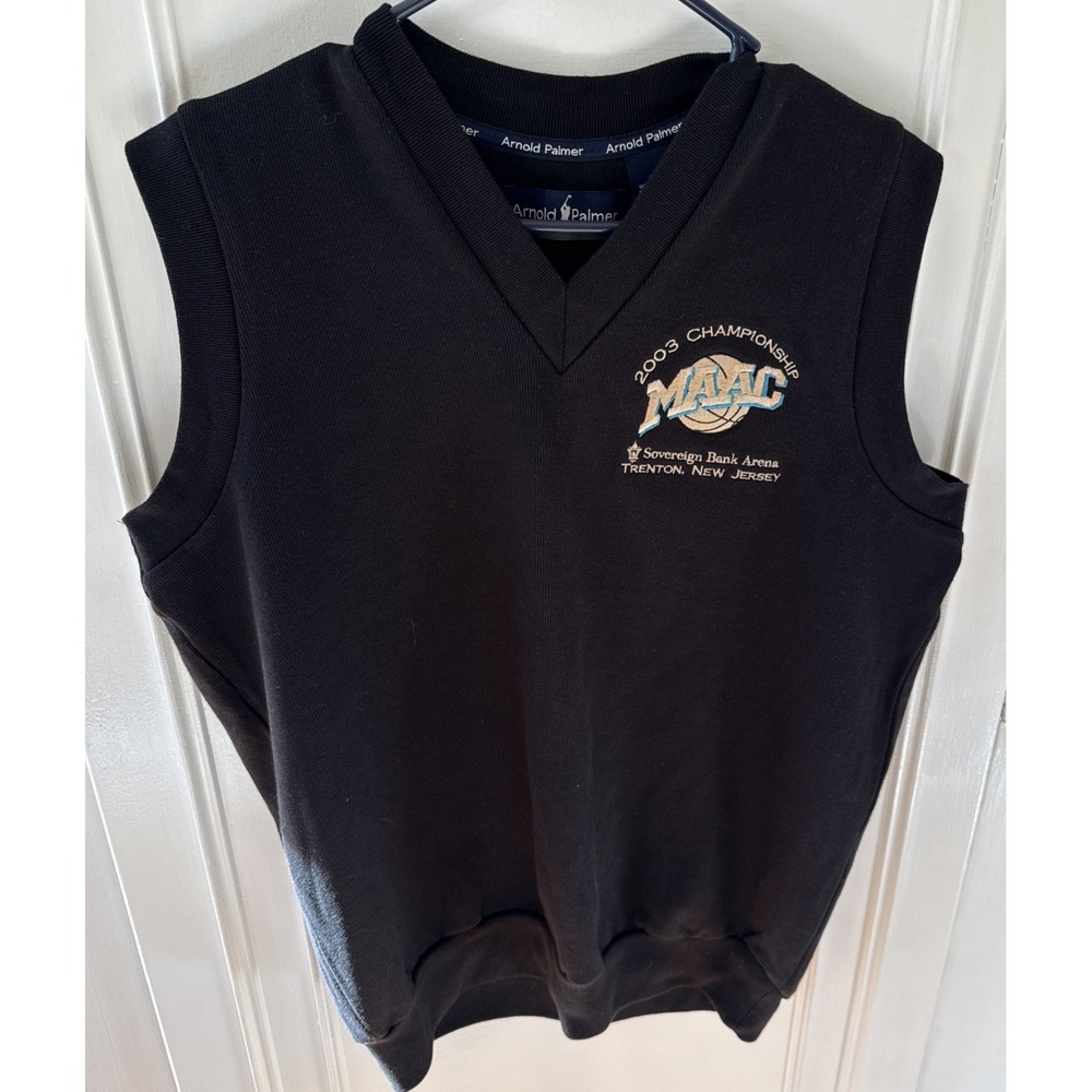 Vintage Black Arnold Palmer 2003 Championships MAAC Trenton NJ Pullover M